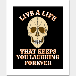 Skull Lover T Shirt LIVE A LIFE by ScottyGaaDo Posters and Art